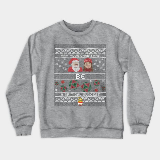 Critical Successful Christmas - Ugly Sweater Crewneck Sweatshirt by KYFriedDice